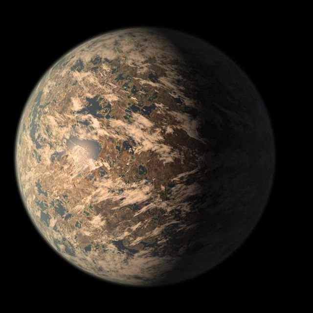 Full-disk image of Planet B, unlabeled